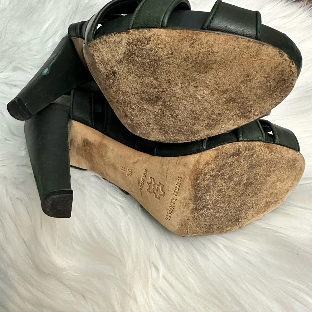 🪷5 for $25🪷  Loeffler Randall Kiera Strappy Platform Heels in Army Green